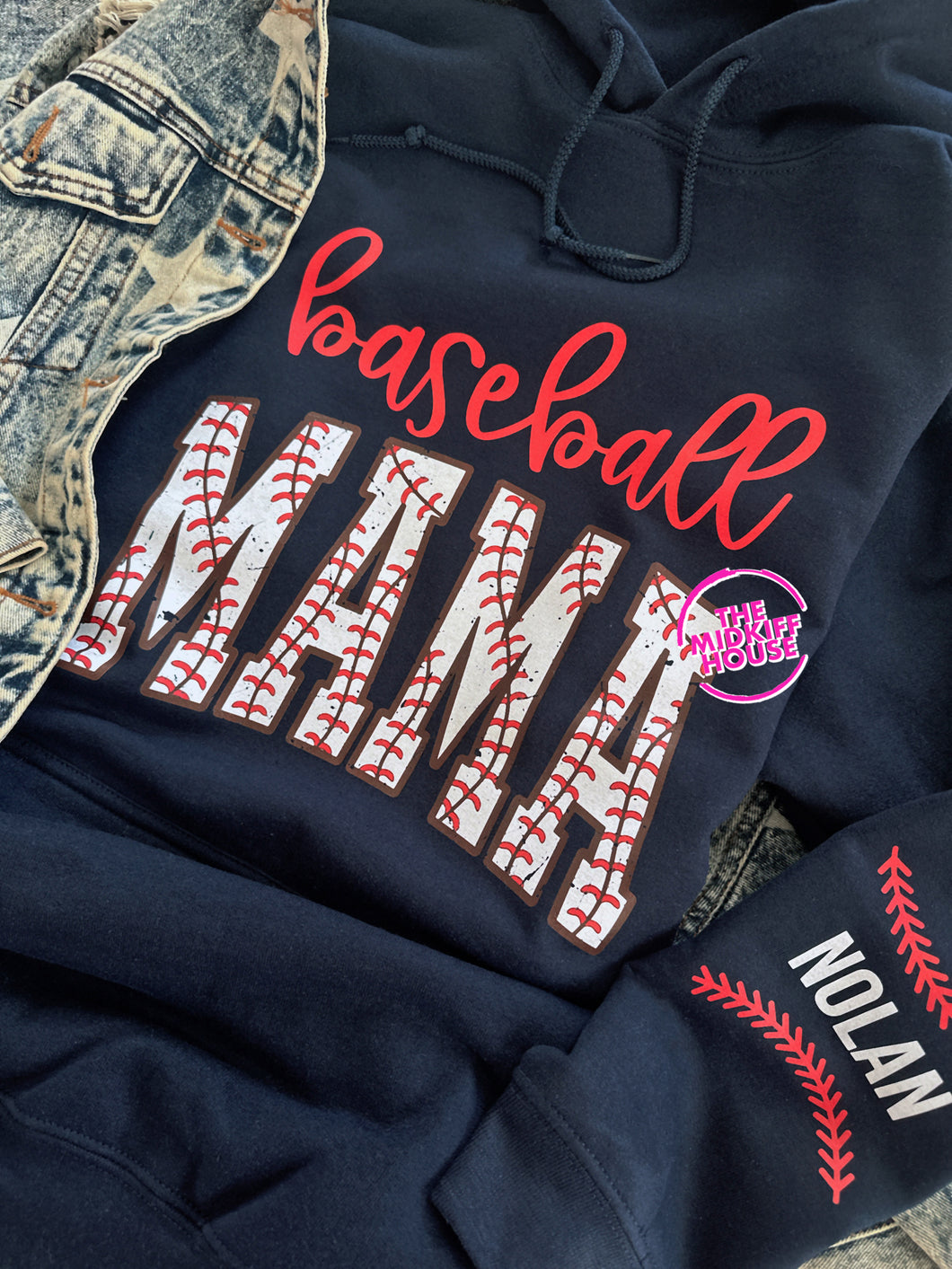 BASEBALL MAMA HOODIE