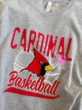 Load image into Gallery viewer, CARDINAL BASKETBALL STAMP TEE

