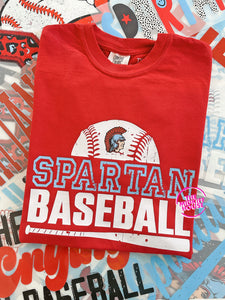 SPARTAN BASEBALL GRUNGE TEE