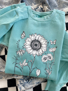 BLOOMS AND BUTTERFLIES CREWNECK