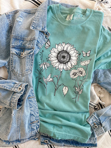 BLOOMS AND BUTTERLFLIES TEE