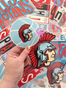 SPARTAN BASKETBALL TRANSFER DECAL
