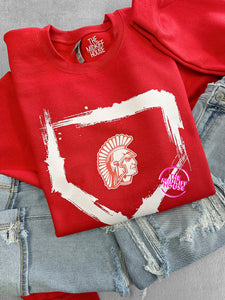 SPARTAN LOGO HOME PLATE CREWNECK
