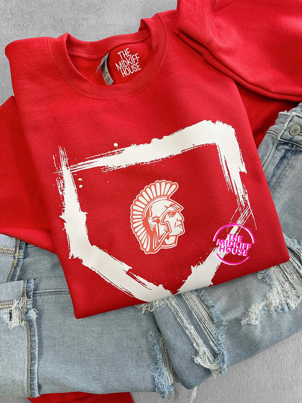 SPARTAN LOGO HOME PLATE CREWNECK