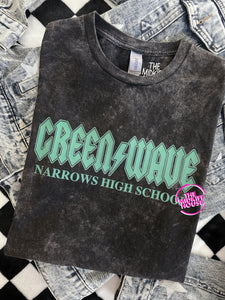 SALE! GREEN WAVE ROCK TEE