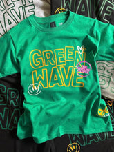 Load image into Gallery viewer, GREEN WAVE MASCOT DOODLES TEE
