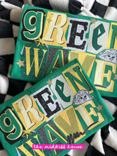 Load image into Gallery viewer, GREEN WAVE SCRAPBOOK TEE

