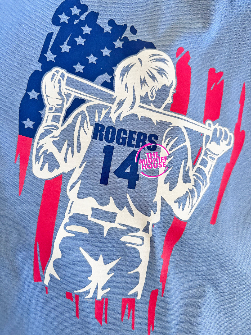 BLAST SOFTBALL PLAYER FLAG CREWNECK