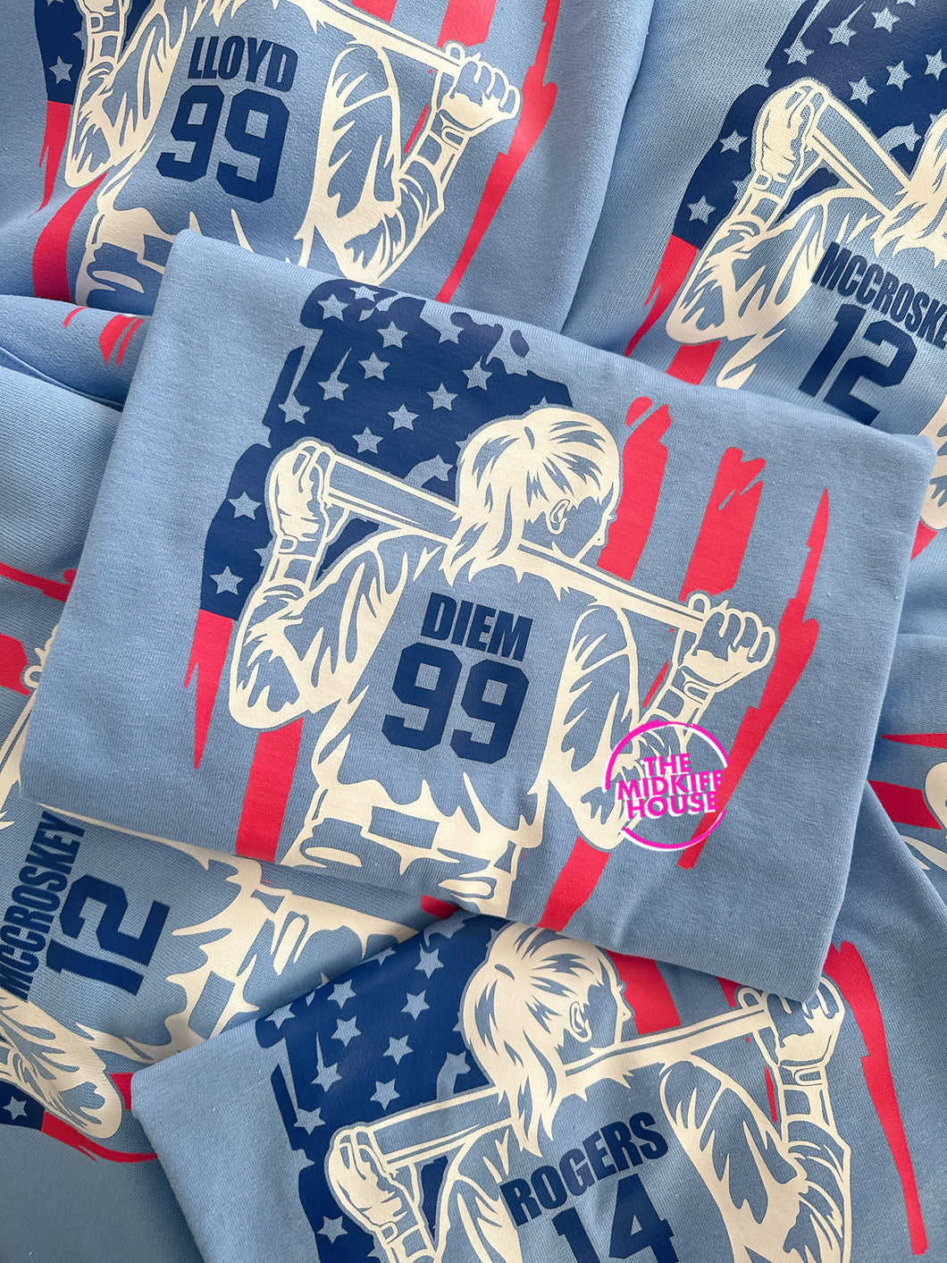 BLAST SOFTBALL PLAYER FLAG TEE