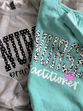 Load image into Gallery viewer, NURSE PRACTITIONER VARSITY LEOPARD CREWNECK
