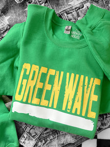 SALE! GREEN WAVE JERSEY LINE CREWNECK