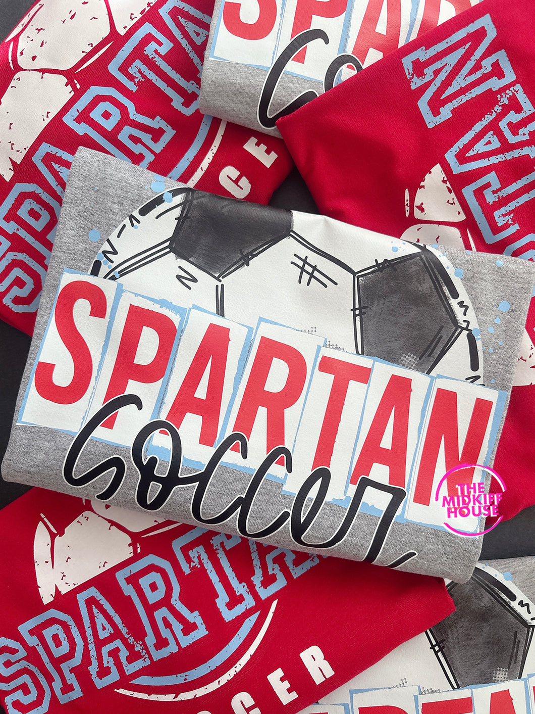 SPARTAN SOCCER SKETCH TEE