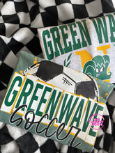 Load image into Gallery viewer, GREEN WAVE SOCCER SKETCH TEE
