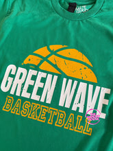 Load image into Gallery viewer, GREEN WAVE BASKETBALL NEW GRUNGE TEE
