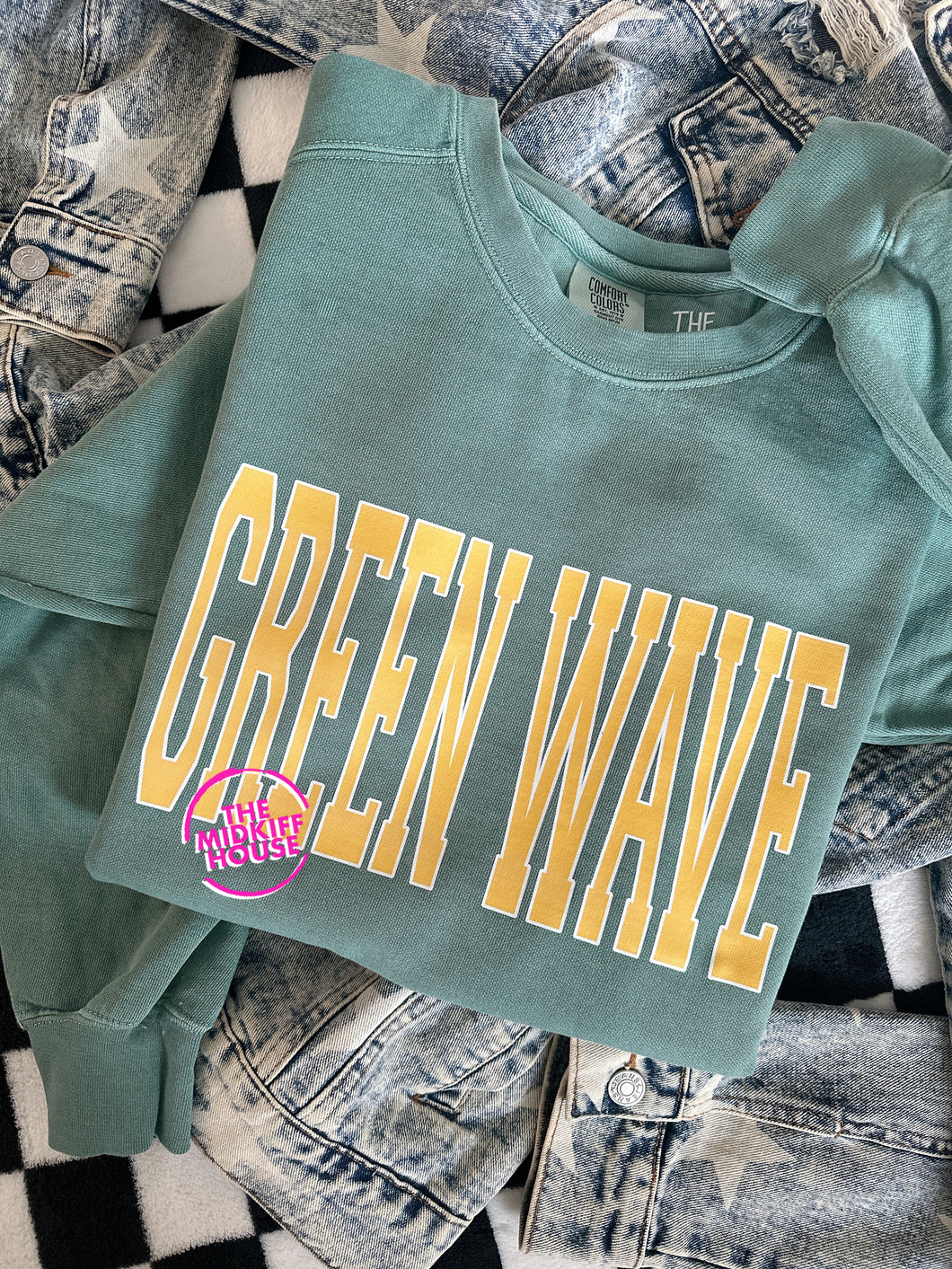 GREEN WAVE VARSITY CREWNECK