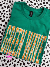 Load image into Gallery viewer, GREEN WAVE GINGHAM VARSITY TEE
