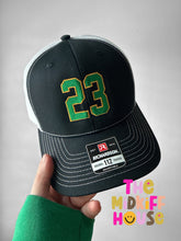Load image into Gallery viewer, GREEN WAVE CUSTOM JERSEY NUMBER HAT
