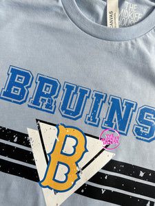 BRUINS DISTRESSED LINES LOGO TEE