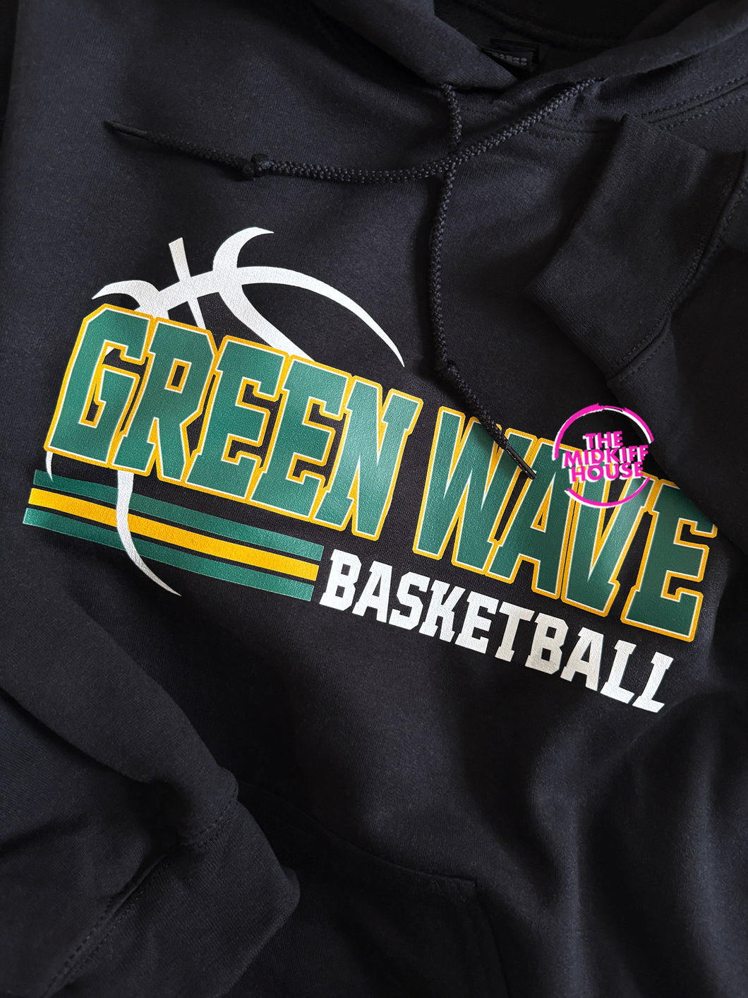 GREEN WAVE BASKETBALL GAME ON HOODIE