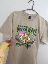 Load image into Gallery viewer, GREEN WAVE BASEBALL VINTAGE BANNER TEE
