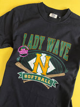 Load image into Gallery viewer, LADY WAVE SOFTBALL VINTAGE BANNER TEE
