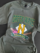 Load image into Gallery viewer, GREEN WAVE BASEBALL VINTAGE BANNER TEE
