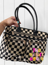 Load image into Gallery viewer, ON-THE-GO CHECKERBOARD ORGANIZER TOTE

