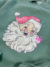 Load image into Gallery viewer, FAUX SPARKLE SANTA CREWNECK
