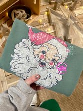 Load image into Gallery viewer, FAUX SPARKLE SANTA CREWNECK
