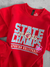 Load image into Gallery viewer, SPARTAN VOLLEYBALL STATE CHAMPS CREWNECK
