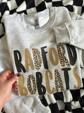 Load image into Gallery viewer, SALE! BOBCATS LEOPARD STAMP CREWNECK
