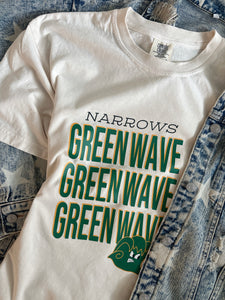 GREEN WAVE HEADLINER TEE