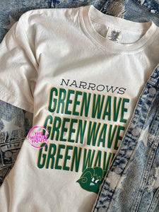 GREEN WAVE HEADLINER TEE