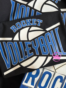 ROCKET VOLLEYBALL CROSSED TEE
