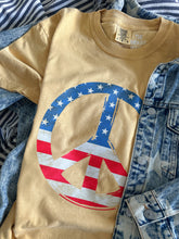 Load image into Gallery viewer, STARS + STRIPES PEACE TEE

