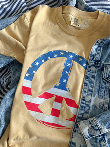 STARS + STRIPES PEACE TEE