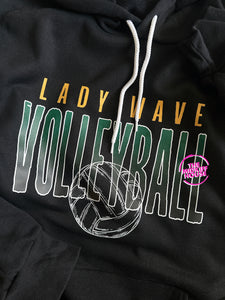 LADY WAVE VINTAGE FADE VOLLEYBALL HOODIE