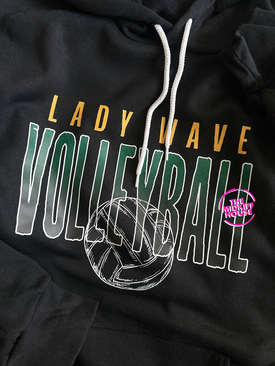 LADY WAVE VINTAGE FADE VOLLEYBALL HOODIE