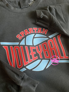 SPARTAN VOLLEYBALL CROSSED CREWNECK
