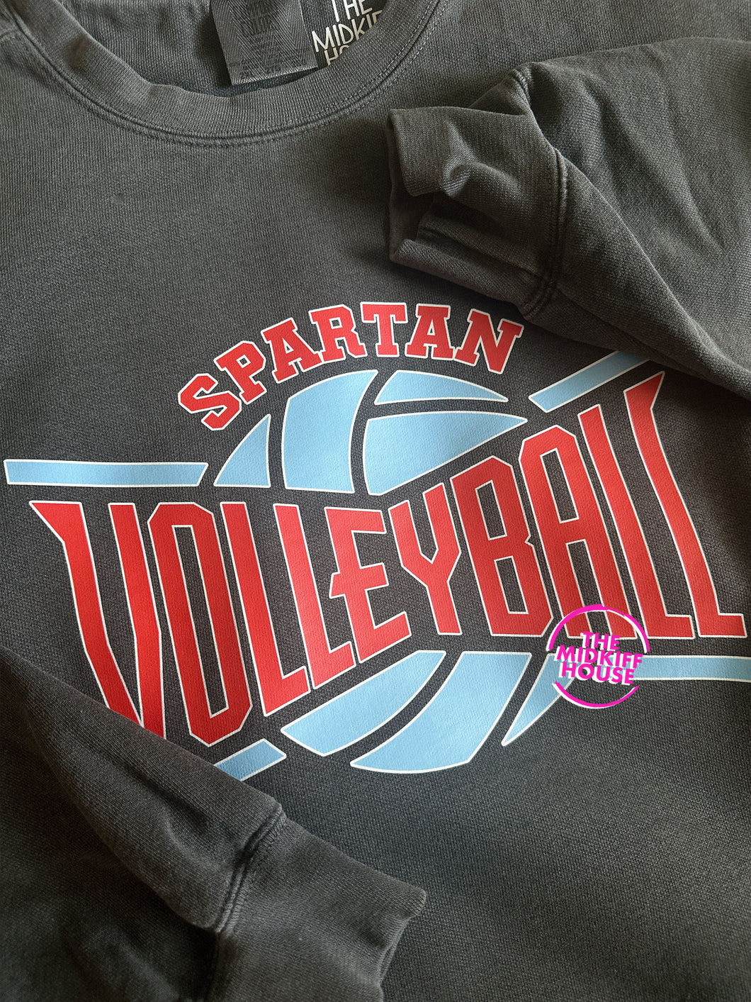 SPARTAN VOLLEYBALL CROSSED CREWNECK