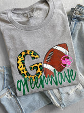 Load image into Gallery viewer, GO GREEN WAVE FOOTBALL TEE
