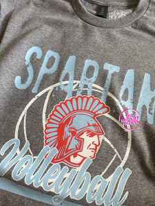 SPARTAN VOLLEYBALL VINTAGE STAMP