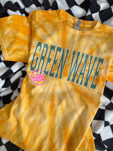 Load image into Gallery viewer, GREEN WAVE VARSITY TIE-DYE TEE
