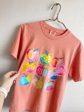 Load image into Gallery viewer, PREPPY WATERCOLOR APPLES TEE
