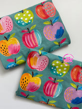 Load image into Gallery viewer, PREPPY WATERCOLOR APPLES TEE
