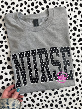 Load image into Gallery viewer, NURSE POLKA DOT ARCH ALPHA TEE
