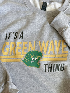 SALE! GREEN WAVE THING CREWNECK