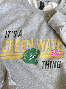 SALE! GREEN WAVE THING CREWNECK