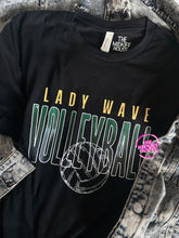 Load image into Gallery viewer, LADY WAVE VINTAGE FADE VOLLEYBALL TEE

