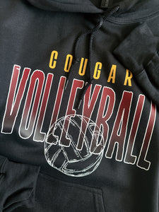 COUGAR VINTAGE FADE VOLLEYBALL HOODIE